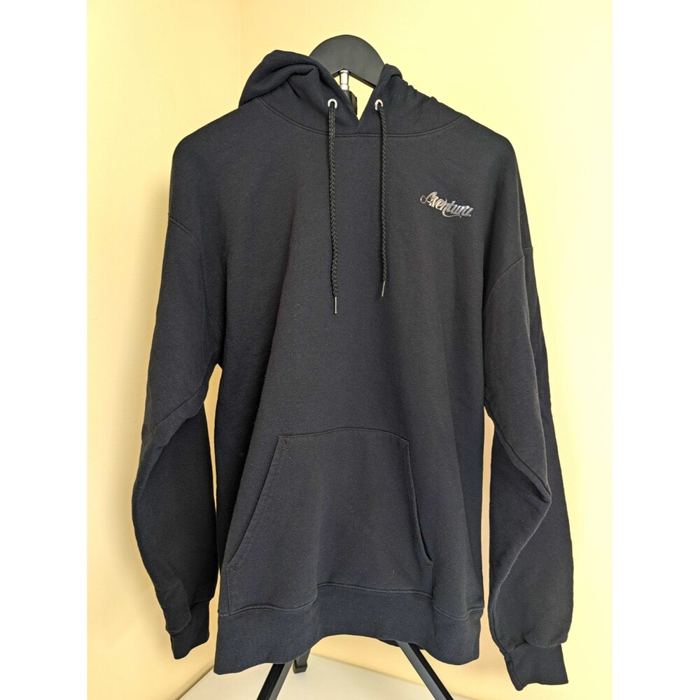 Cmin Vip Experiences Black Men's Fleece Pullover Hoodie L Graphic Print